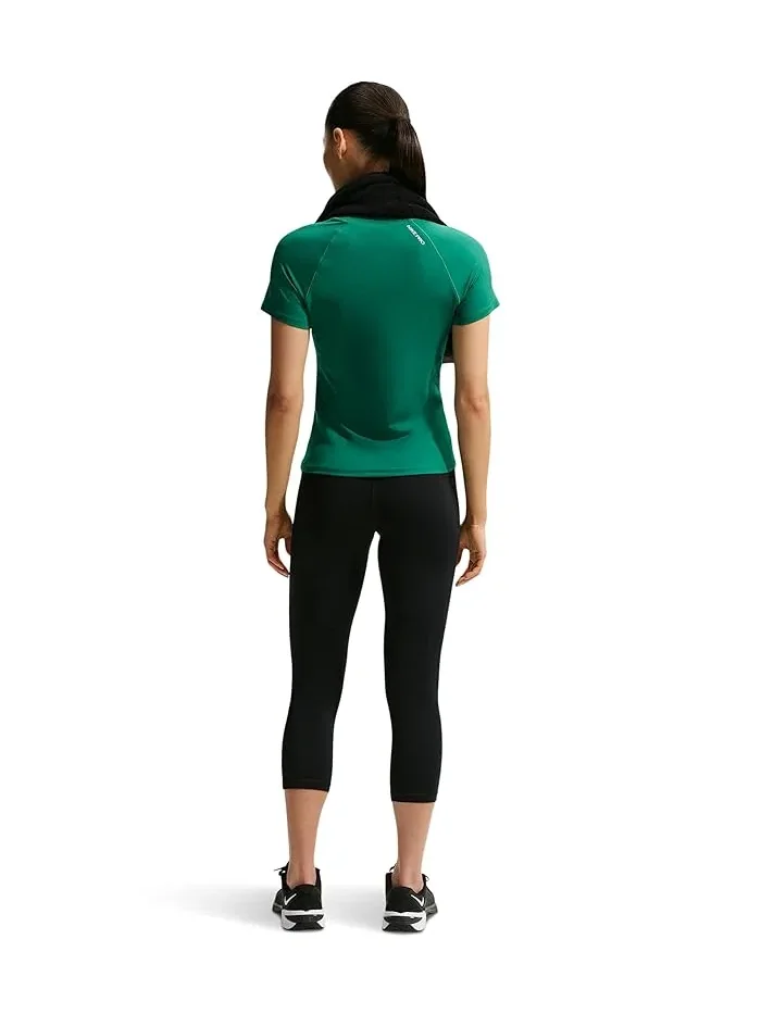 Леггинсы Nike Pro Mid-Rise Crop Leggings — изображение 3 из 4, черный/белый