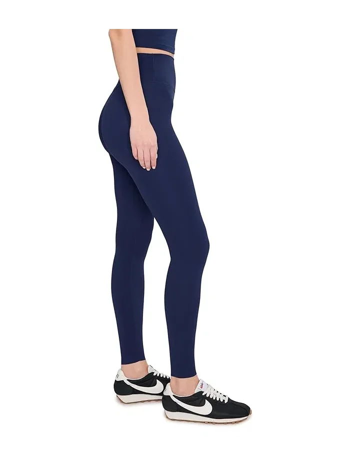 Легинсы с высокой талией Zenvy Gentle-Support Nike — изображение 3 из 5, темно-синий/белый