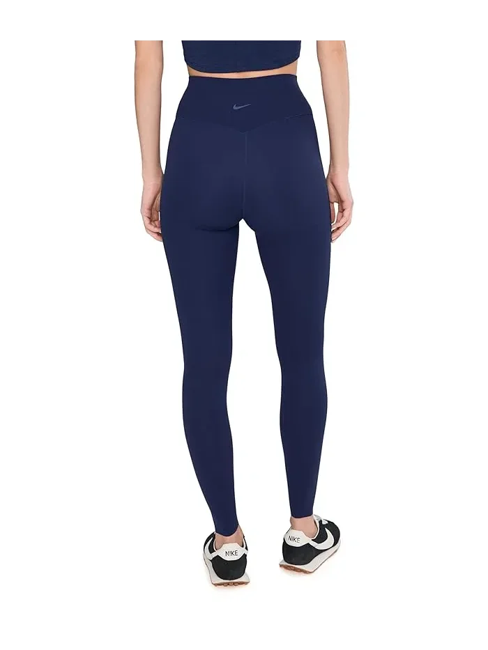 Легинсы с высокой талией Zenvy Gentle-Support Nike — изображение 4 из 5, темно-синий/белый