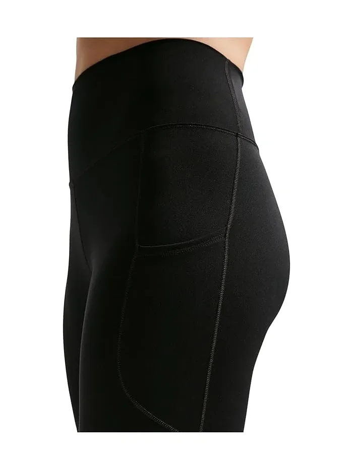 Леггинсы с карманами Nike One High-Waisted 7/8 — изображение 5 из 5, черный/белый