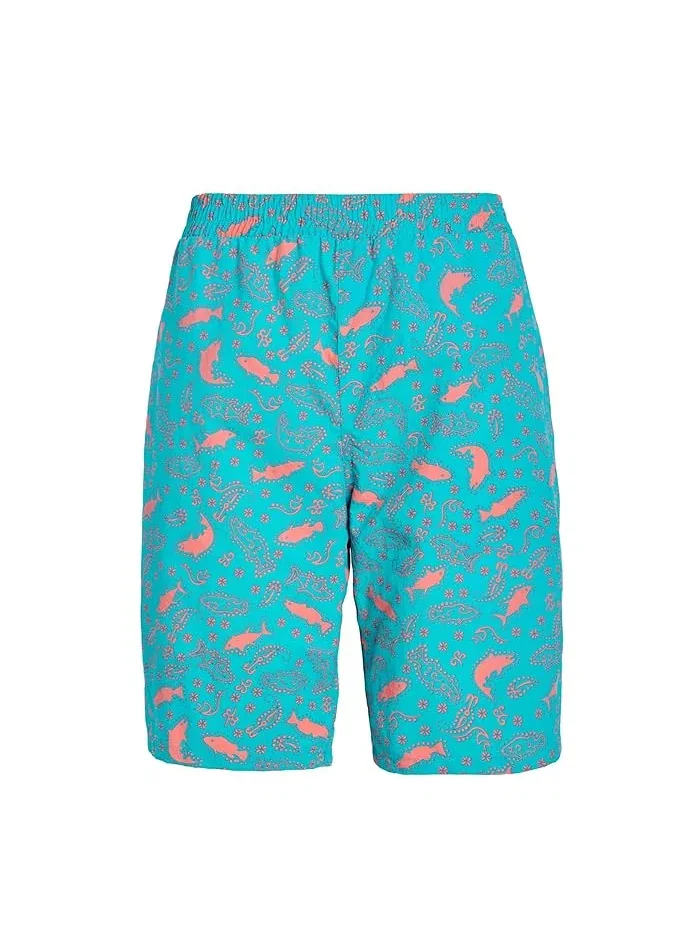 Шорты для мальчиков с защитой от солнца PFG Super Backcast II Columbia Kids, Ocean Teal/Paisled Vacation