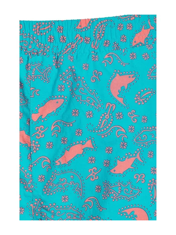 Шорты для мальчиков с защитой от солнца PFG Super Backcast II Columbia Kids, Ocean Teal/Paisled Vacation — изображение 3 из 3