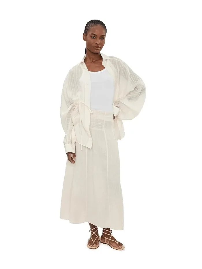 Юбка с рюшами Blake Skirt XCVI — изображение 2 из 5, серебристый