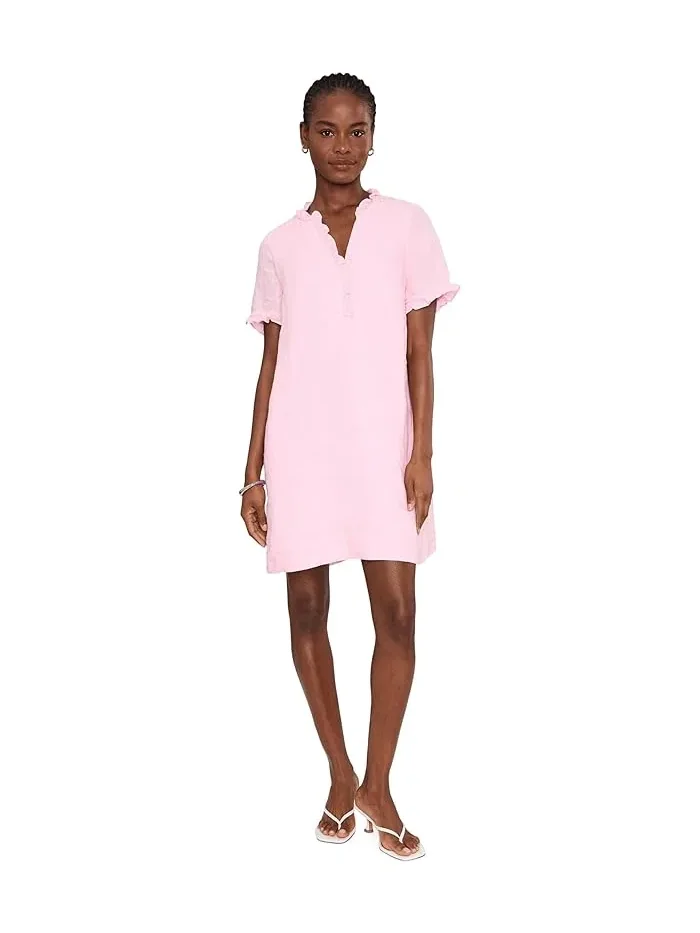 Платье с рюшами Scarlette Lilly Pulitzer — изображение 2 из 5, розовый белый