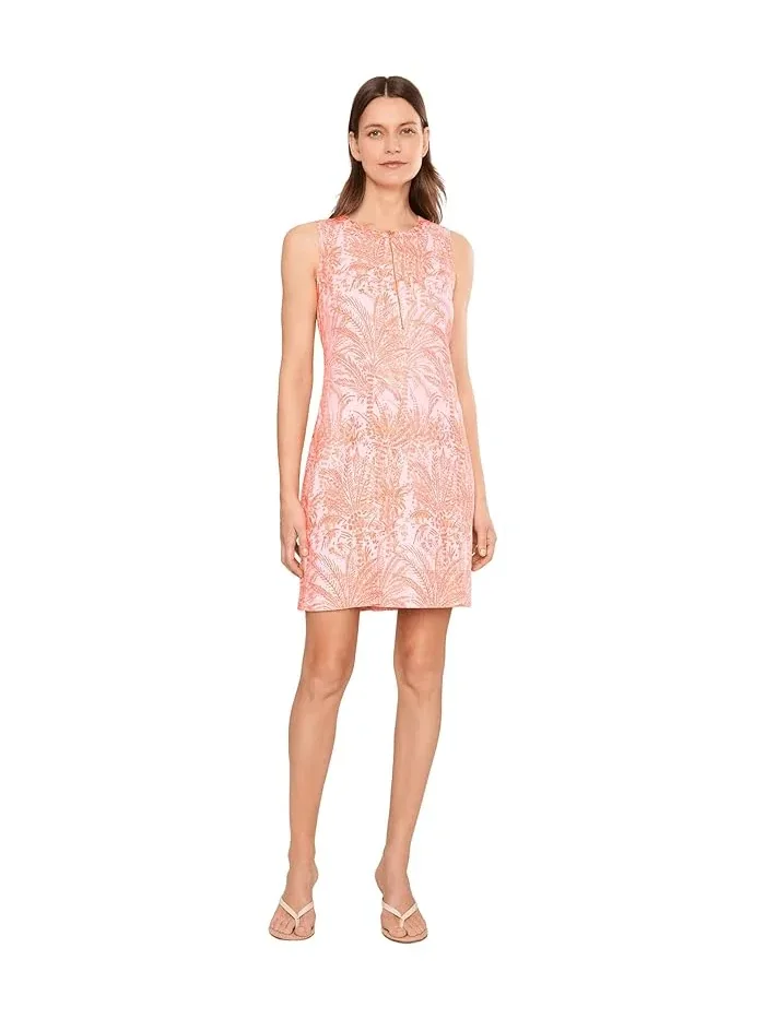 Платье с цветочным принтом Palm-A-Dora Split-Neck Dress Tommy Bahama