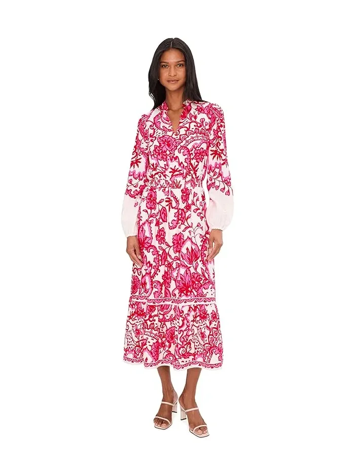 Платье миди принтованное Axton Lilly Pulitzer, Coconut Spicy Socialite Engineered Midi Dress