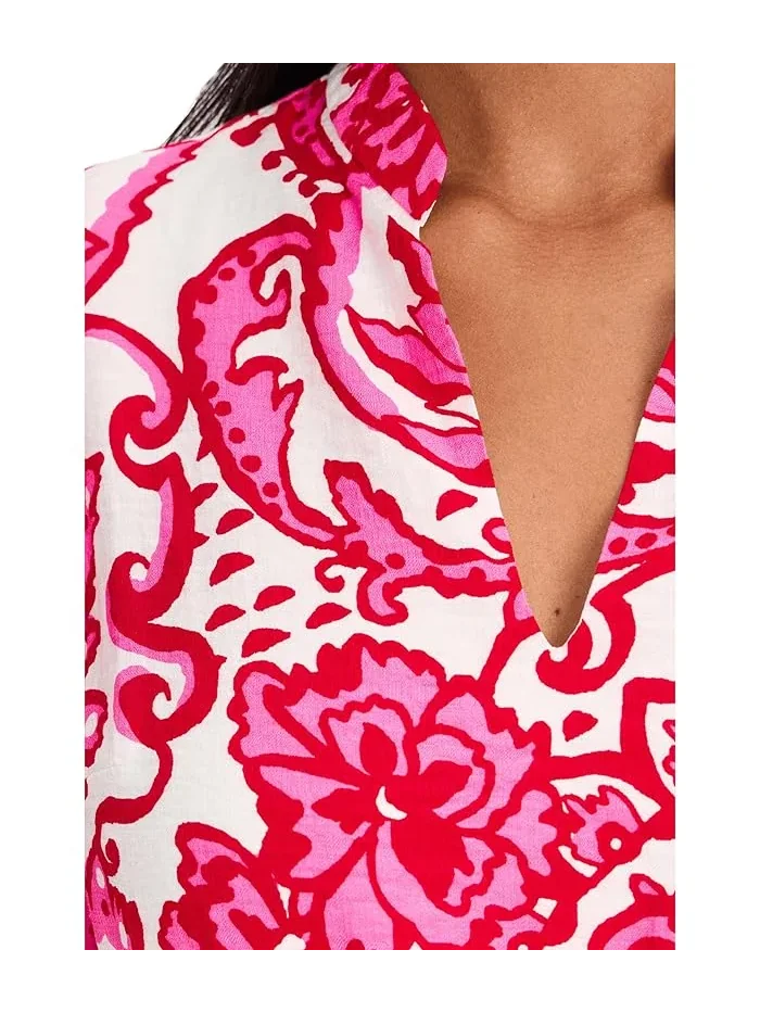 Платье миди принтованное Axton Lilly Pulitzer, Coconut Spicy Socialite Engineered Midi Dress — изображение 5 из 5, кокос