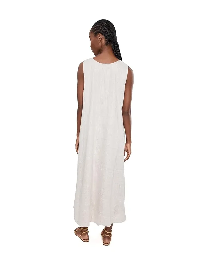 Платье полосатое из органического льна Eileen Fisher — изображение 4 из 5, пшеница