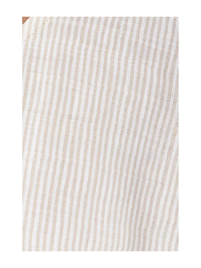 Платье полосатое из органического льна Eileen Fisher — изображение 5 из 5, пшеница