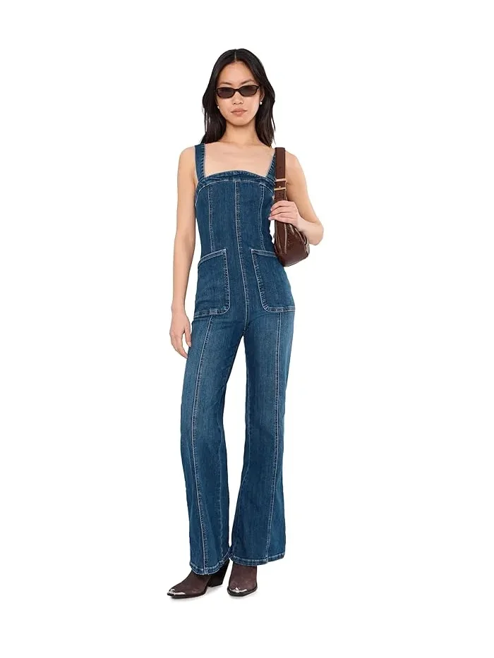 Комбинезон джинсовый Suns Out Free People, Erica — изображение 2 из 5, фиолетовый