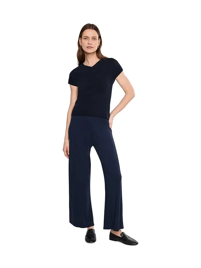 Свитер с высоким V-вырезом модель High V-Neck Short Sleeve Vince — изображение 2 из 5, коричневый