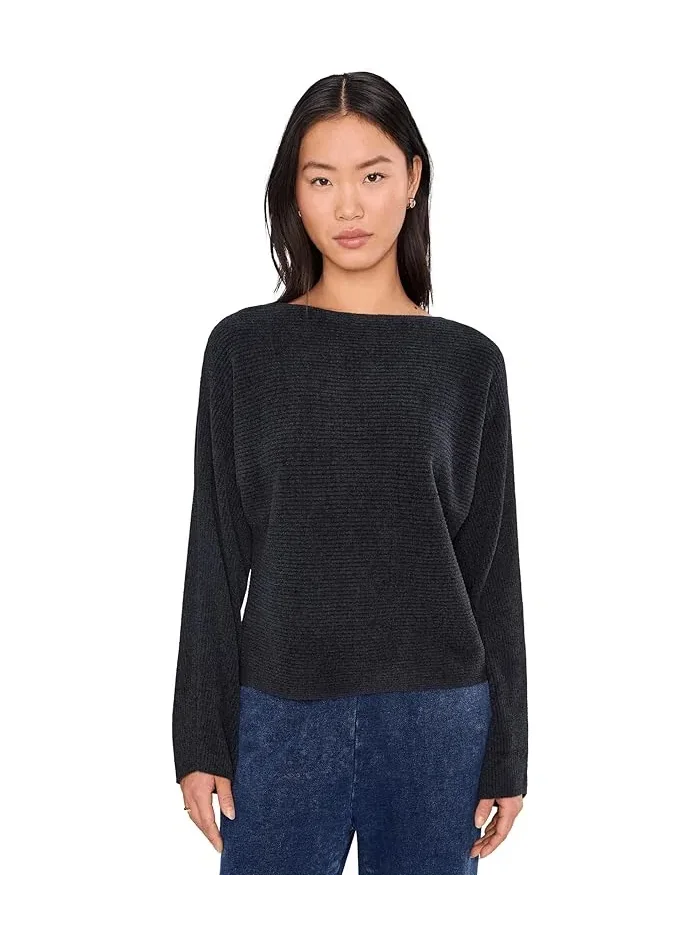 Свитер с горизонтальной рибной вязкой CozyChic Ultra Lite Dolman Barefoot Dreams