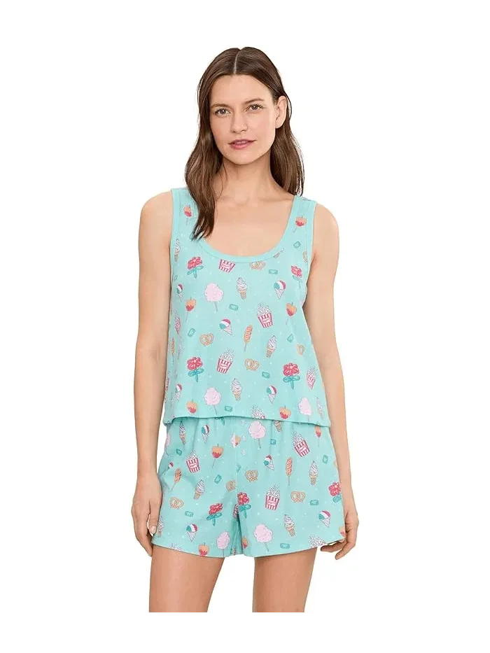 Пижама с принтом собак Boyfriend Boxers Pajama Set P.J. Salvage — серый