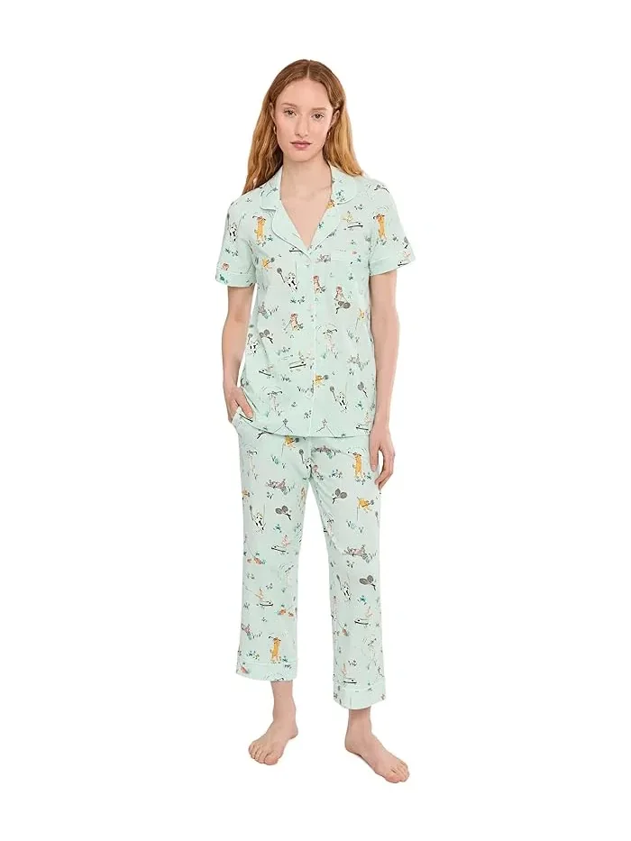 Пижама хлопковая укороченная Bedhead PJs, Lawn Games