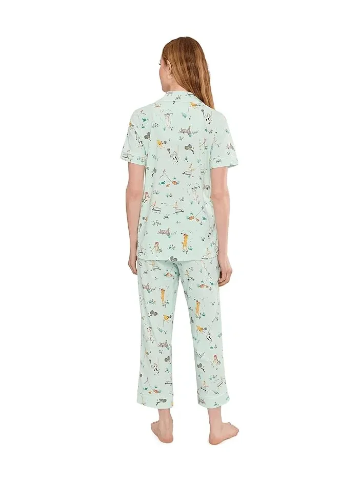 Пижама хлопковая укороченная Bedhead PJs, Lawn Games — изображение 3 из 5, газон для игр