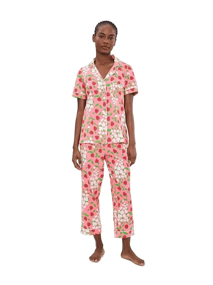 Пижама хлопковая с принтом New York Bedhead PJs, Spring Berry