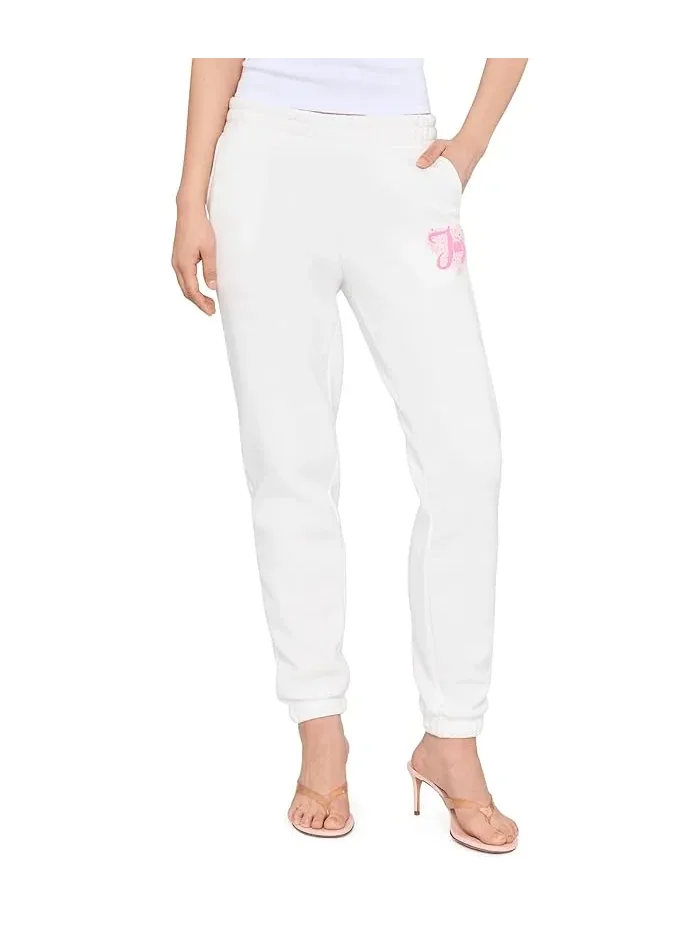 Джоггеры с принтом Juicy Couture — белый