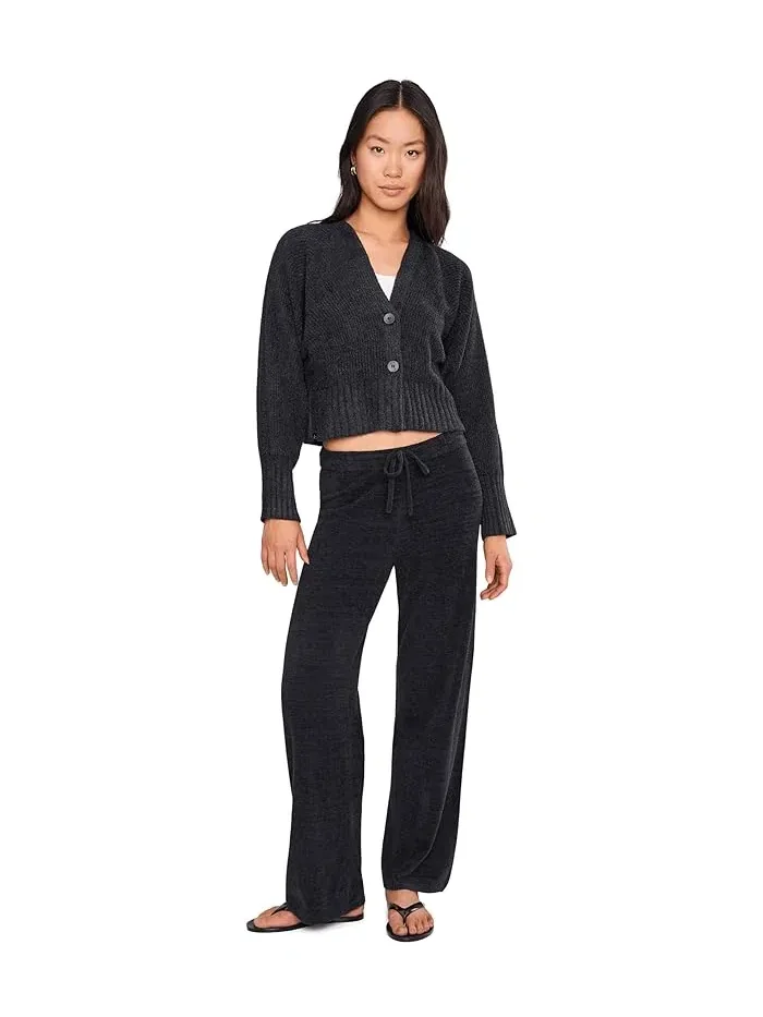 Штаны CozyChic Ultra Lite Tie Waist Relaxed Barefoot Dreams — изображение 2 из 5, черный