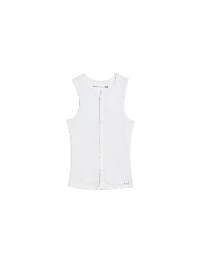 Топ с имитацией пуговиц хлопок Faux Button-Thru Tank Top abercrombie kids