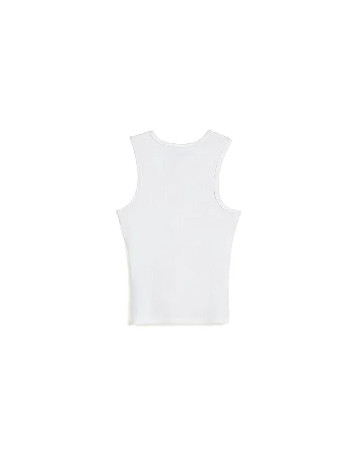 Топ с имитацией пуговиц хлопок Faux Button-Thru Tank Top abercrombie kids — изображение 2 из 3, синий