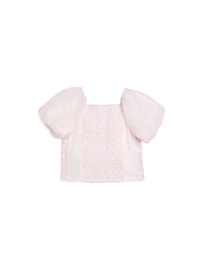 Топ с коротким рукавом-фонарик Emerson abercrombie kids — изображение 2 из 3, пляжное стекло