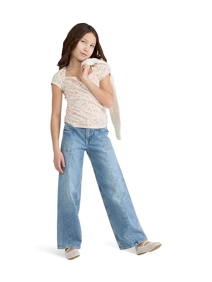 Топ Ava Short Sleeve abercrombie kids — изображение 2 из 3, розовый