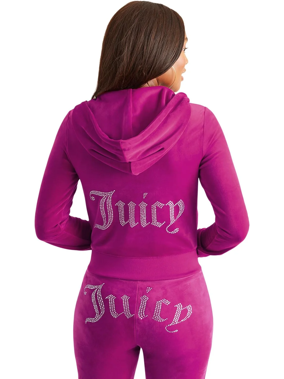 Толстовка C Solid Classic Juicy с украшением на спине Juicy Couture — изображение 2 из 3, синий