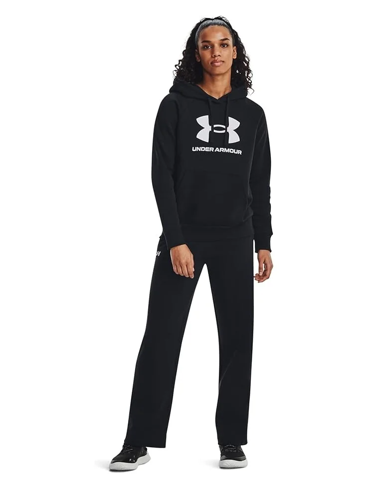 Худи Under Armour Rival Fleece Big Logo — изображение 3 из 3, черный/белый