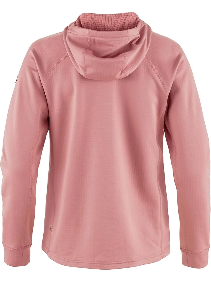Худи Fjällräven Abisko Grid Fleece Hoodie W — изображение 2 из 2, розовый
