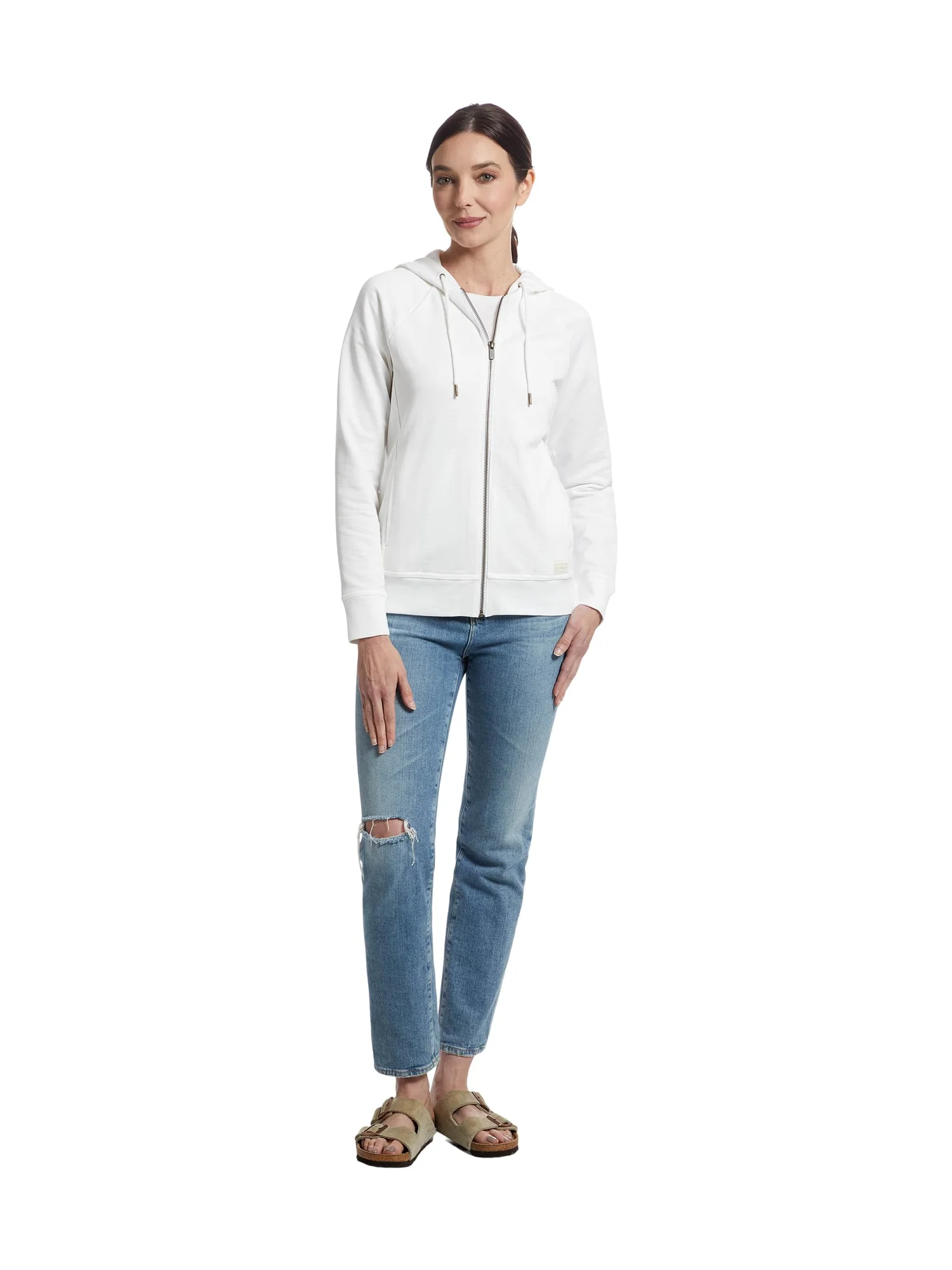 Худи L.L.Bean Peaks Island Full-Zip Hoodie — изображение 5 из 5, белый