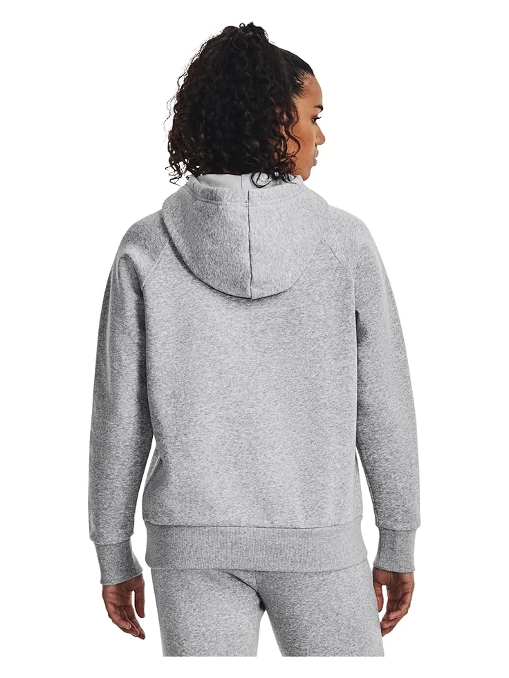 Худи Under Armour Rival Fleece Hoodie — изображение 2 из 4, серый светлый/белый