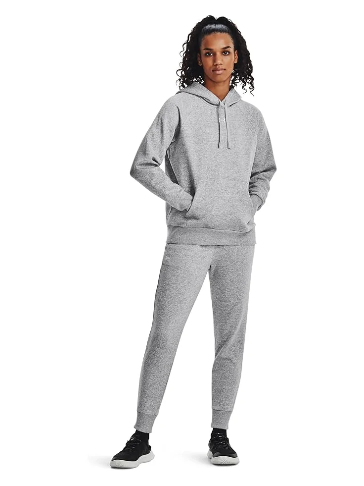 Худи Under Armour Rival Fleece Hoodie — изображение 4 из 4, серый светлый/белый