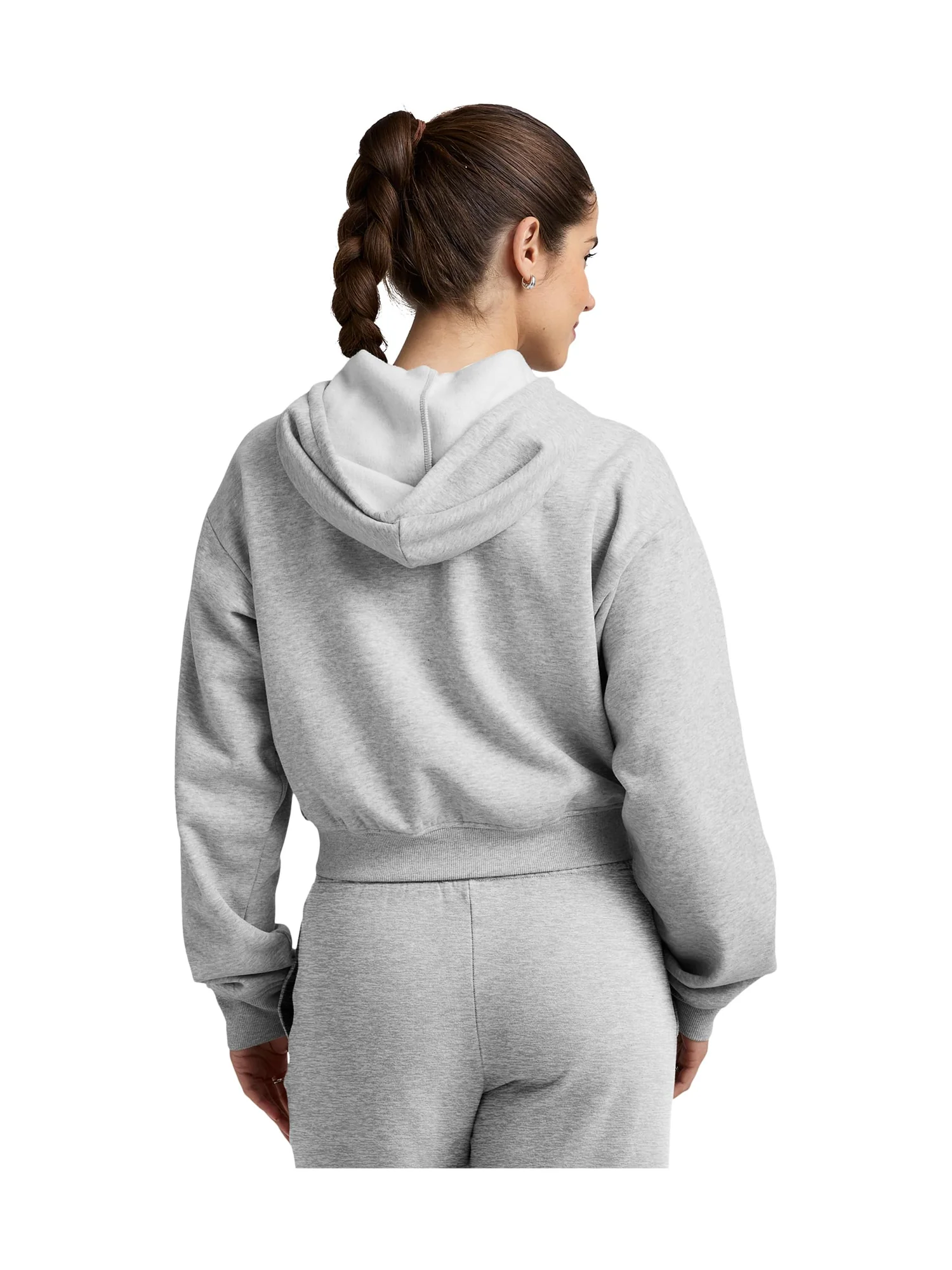 Худи Beyond Yoga Luxefleece Zip Up Hoodie — изображение 3 из 4, светлый серый