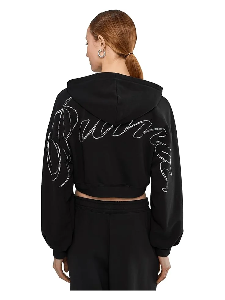 Женский укороченный худи PUMA Essentials Graphics Bedazzled — изображение 4 из 5, черный