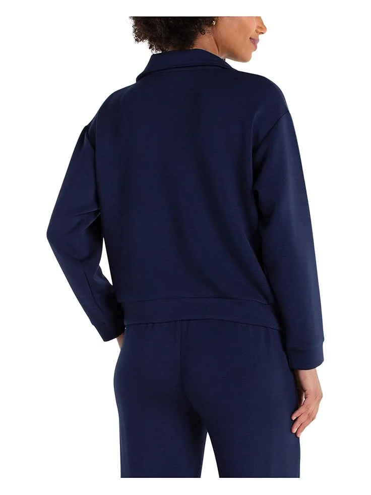 Женский худи Liverpool Los Angeles Plush Comfor Half Zip Popover с длинным рукавом — изображение 2 из 4, полуночный
