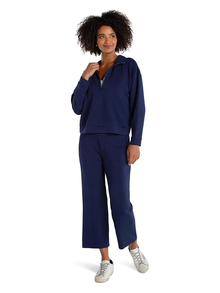 Женский худи Liverpool Los Angeles Plush Comfor Half Zip Popover с длинным рукавом — изображение 4 из 4, полуночный