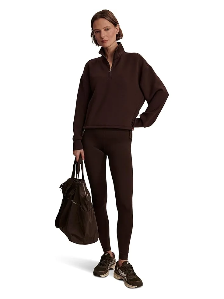 Женский худи Varley Sian Cropped Half Zip Midlayer — изображение 5 из 5, кофейный