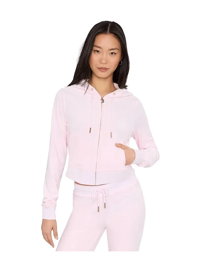 Худи Velour с золотым блеском на спине Juicy Couture — белый