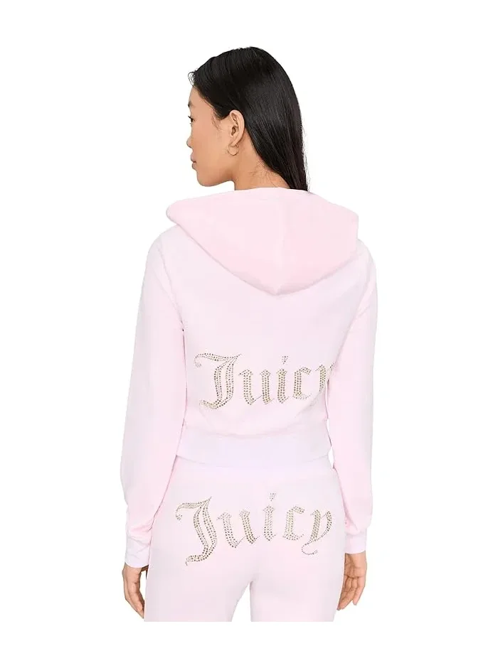 Худи Velour с золотым блеском на спине Juicy Couture — изображение 4 из 5, белый