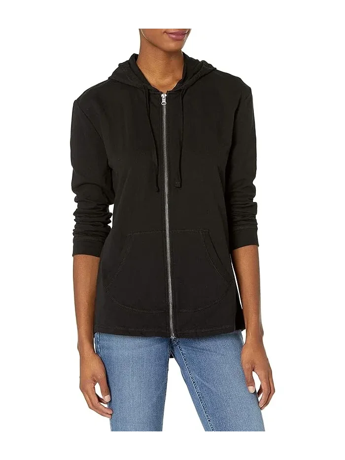 Худи на молнии футер с начесом Slub Jersey Hoodie Hanes