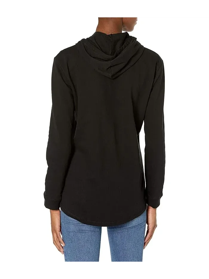 Худи на молнии футер с начесом Slub Jersey Hoodie Hanes — изображение 2 из 2, черный
