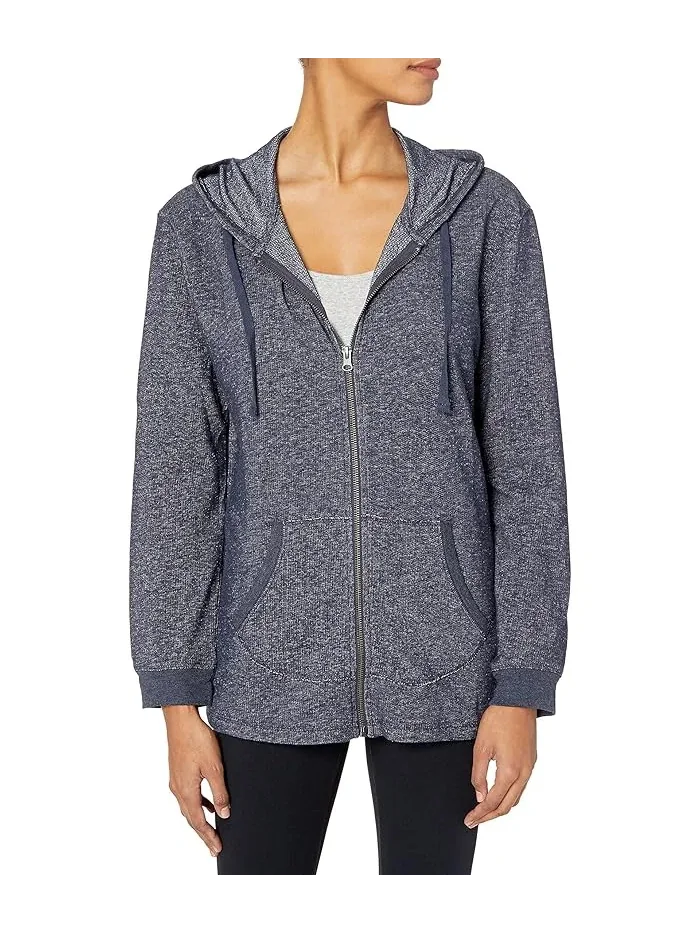 Худи на молнии из футера Slub Jersey Hoodie Hanes