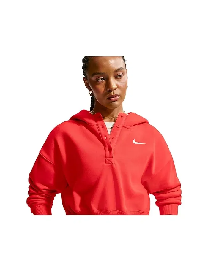 Худи Nike Sportswear Phoenix Fleece Oversized Crop Henley — изображение 4 из 5, белый