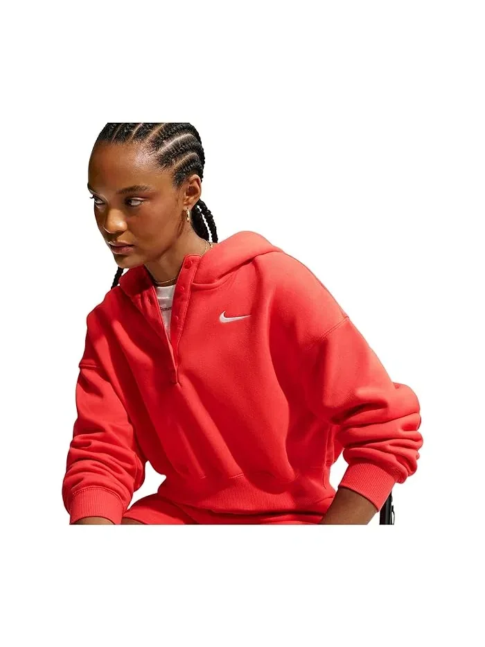 Худи Nike Sportswear Phoenix Fleece Oversized Crop Henley — изображение 5 из 5, белый