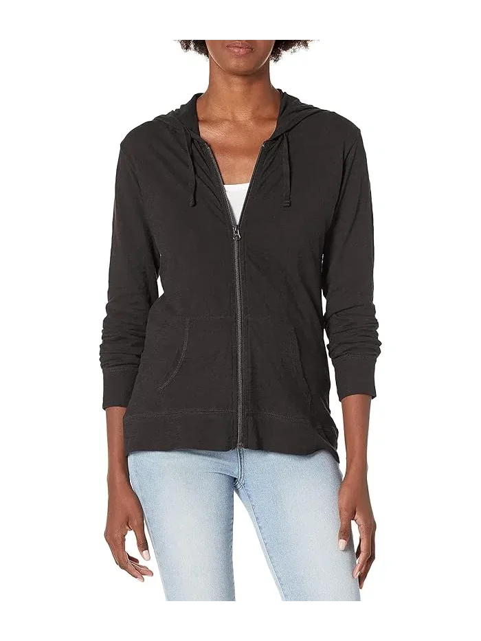 Худи из слеба Slub Jersey Hoodie Hanes