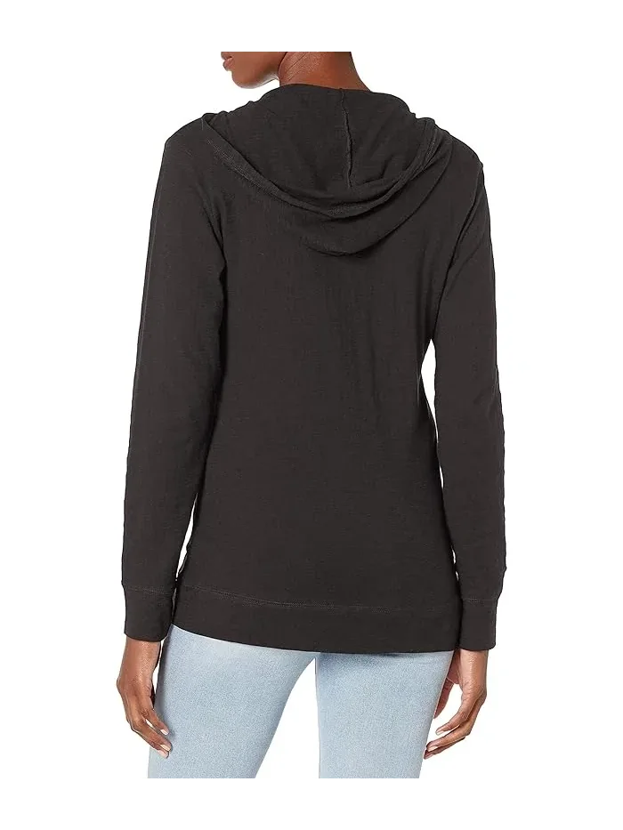 Худи из слеба Slub Jersey Hoodie Hanes — изображение 2 из 2, бежевый