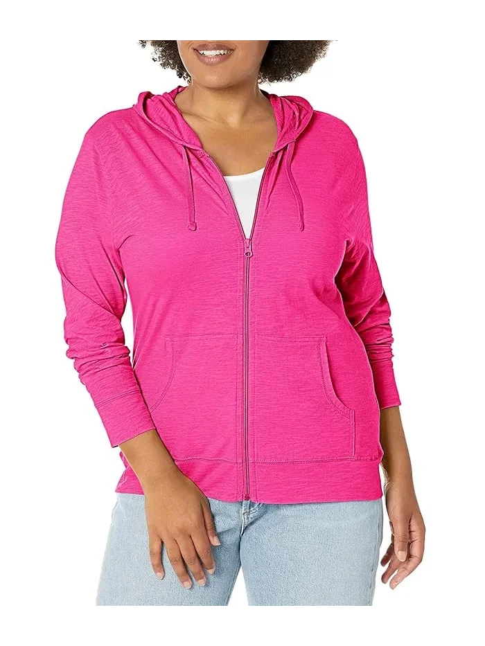 Худи с капюшоном Slub Jersey Hanes