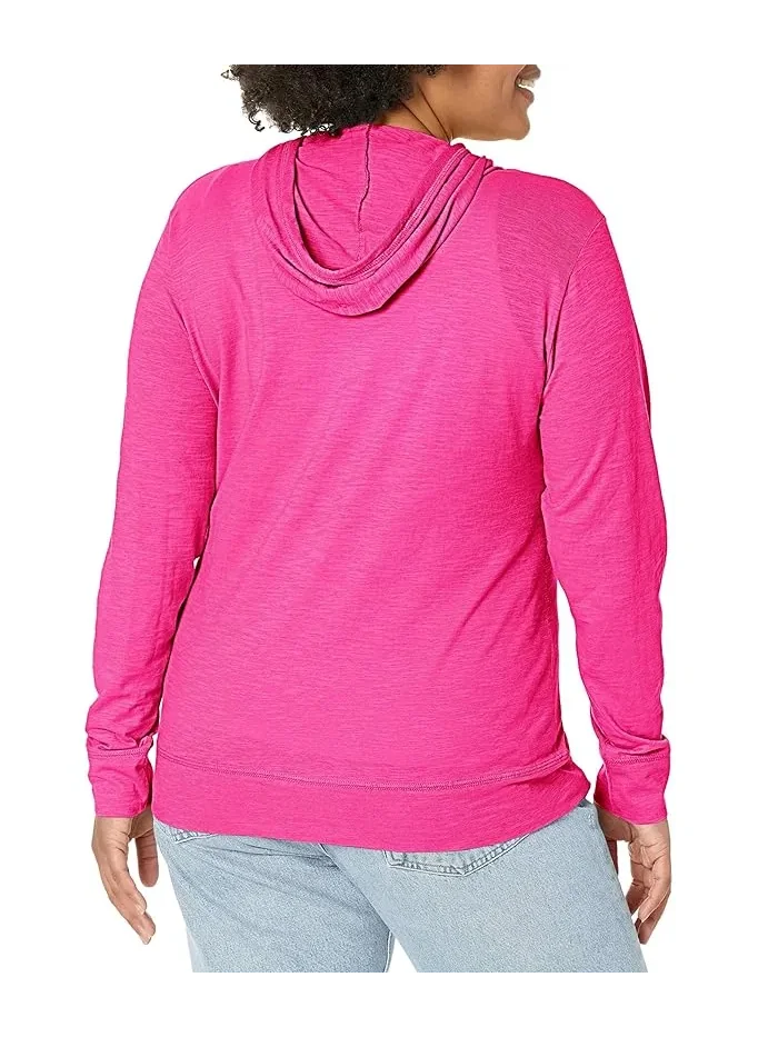 Худи с капюшоном Slub Jersey Hanes — изображение 2 из 2, нежный коричневый