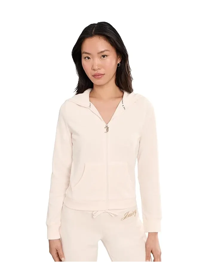 Худи Heritage Track Jacket с контрастным кантом Juicy Couture — белый