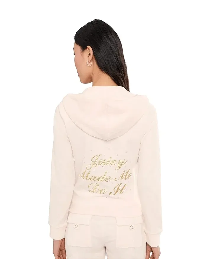 Худи Heritage Track Jacket с контрастным кантом Juicy Couture — изображение 4 из 5, белый